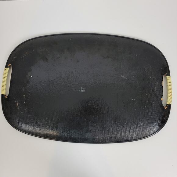 Vintage Tilso Japan Kitchen Service Tray Brown Hand Painted Autumn Fall Leaves - Picture 4 of 8